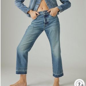 Lucky Brand Raw Hem cropped jeans high rise